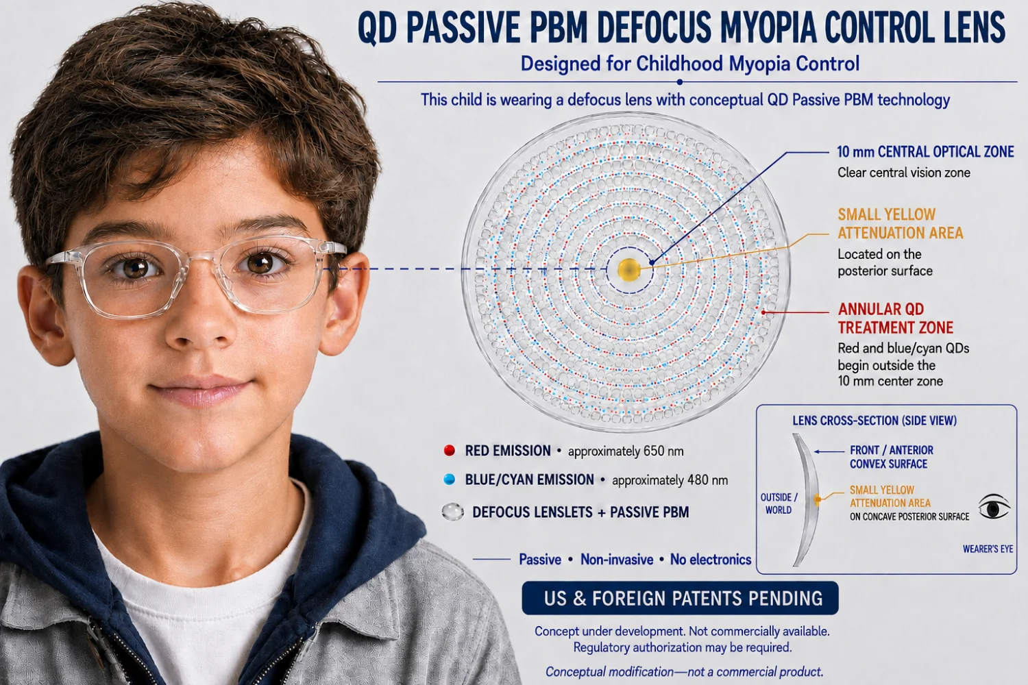 Inventive Lens Company QD Passive PBM Defocus Myopia Control Lens